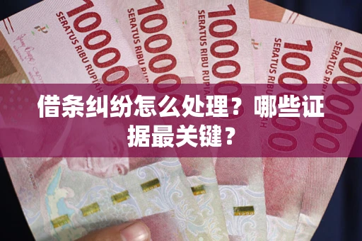 北京借条纠纷怎么处理？哪些证据最关键？