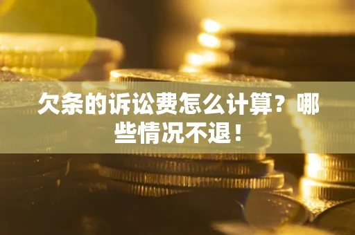 北京欠条的诉讼费怎么计算？哪些情况不退！
