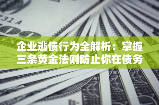 北京企业逃债行为全解析：掌握三条黄金法则防止你在债务乱局中“踩雷”