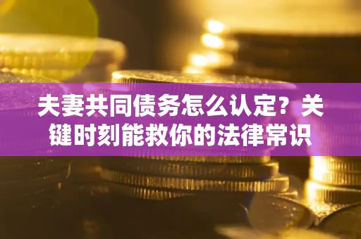 北京夫妻共同债务怎么认定？关键时刻能救你的法律常识